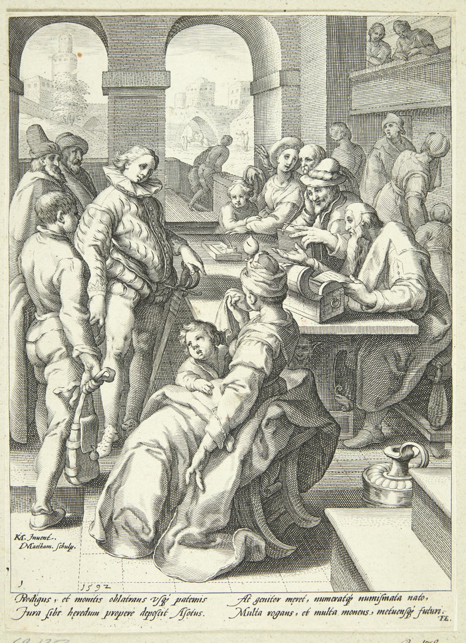Der verlorene Sohn erhält sein Erbe von Jacob Matham