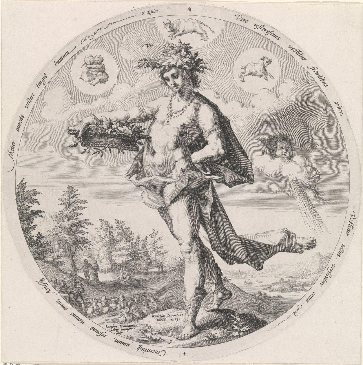 Frühling (Ver) Die vier Jahreszeiten (Serientitel) von Jacob Matham