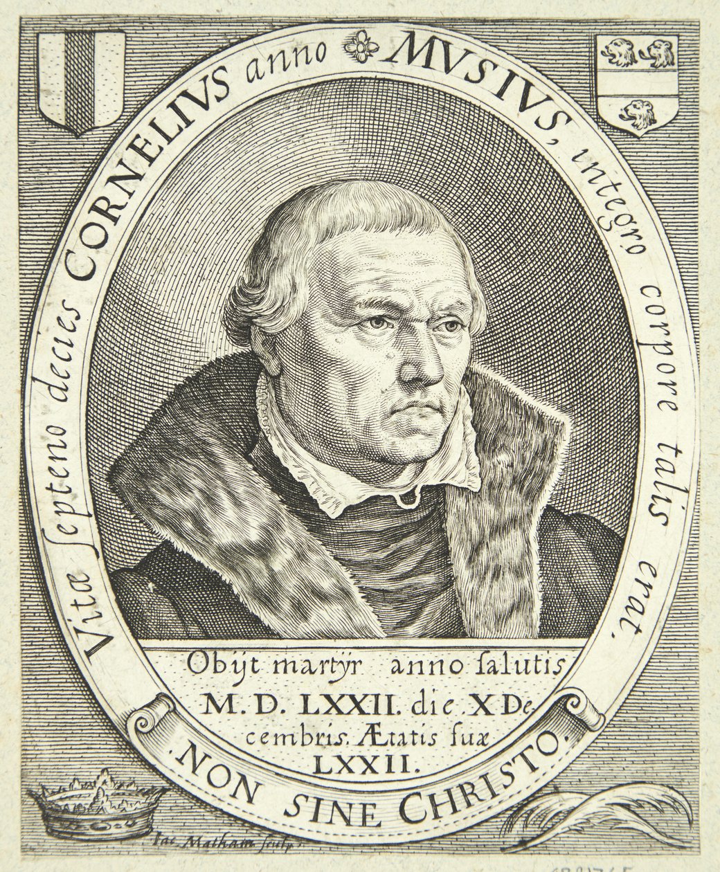 Porträt von Cornelis Musius von Jacob Matham