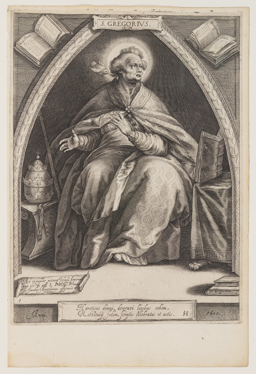 St. Gregor, aus Die Kirchenväter von Jacob Matham
