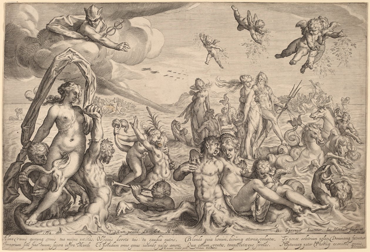 Der Triumph von Neptun und Thetis von Jacob Matham, after Bartholomaeus Spranger