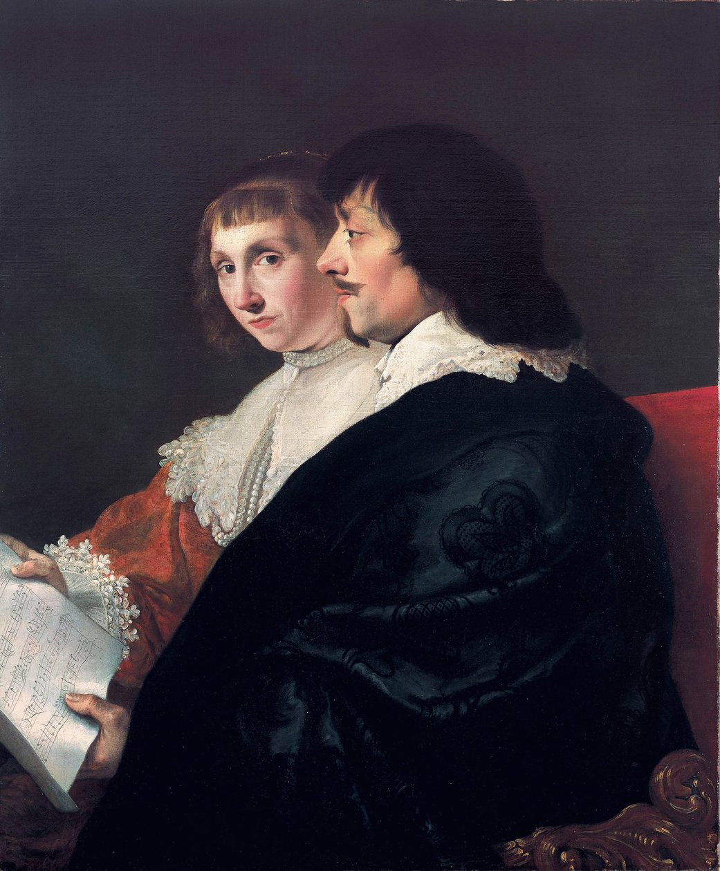 Doppelporträt von Constantijn Huygens (1596-1687) und Suzanna van Baerle (1599-1637) von Jacob van Campen