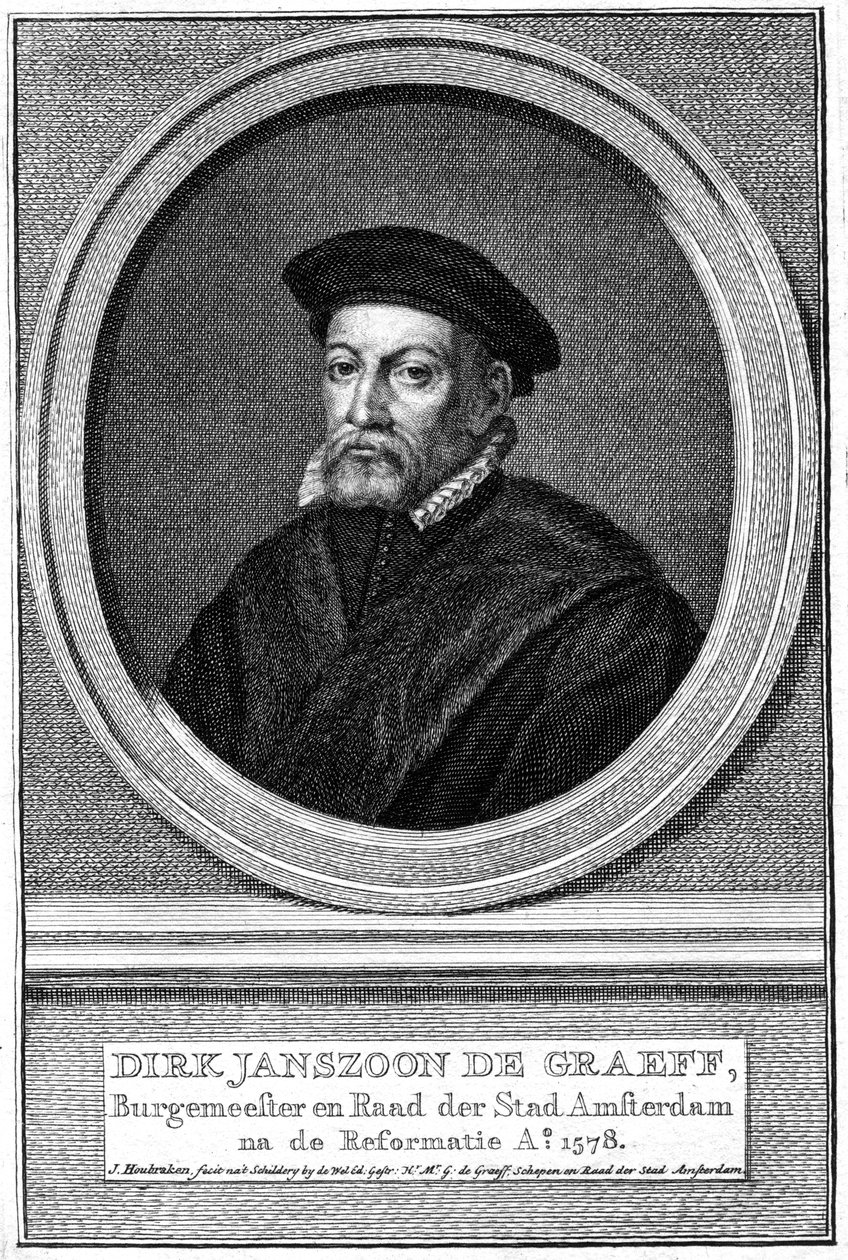 Dirk Janszoon de Graeff, Bürgermeister von Amsterdam im 16. Jahrhundert, 18. Jahrhundert von Jacobus Houbraken