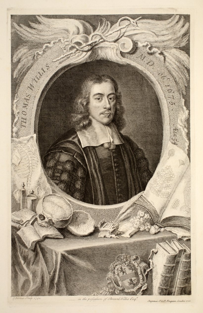 Porträt von Thomas Willis, M.D., Illustration aus 
