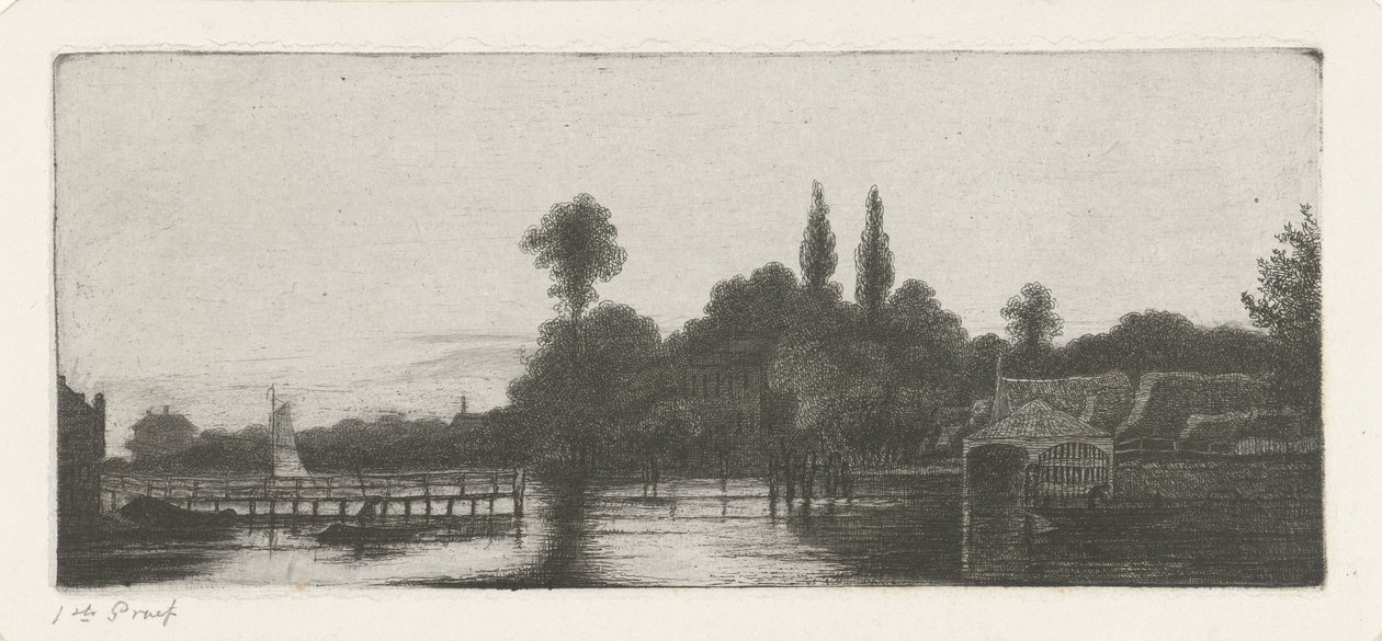 Ansicht eines Flusses von Jacobus Ludovicus Cornet