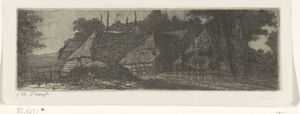 Landschaft mit drei Bauernhöfen von Jacobus Ludovicus Cornet