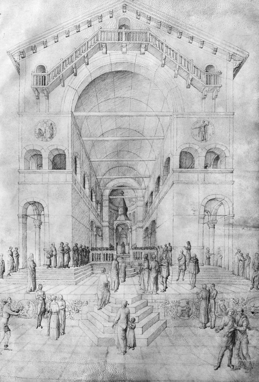 Die Darstellung der Jungfrau im Tempel, aus dem Album von Jacopo Bellini (Detail) von Jacopo Bellini