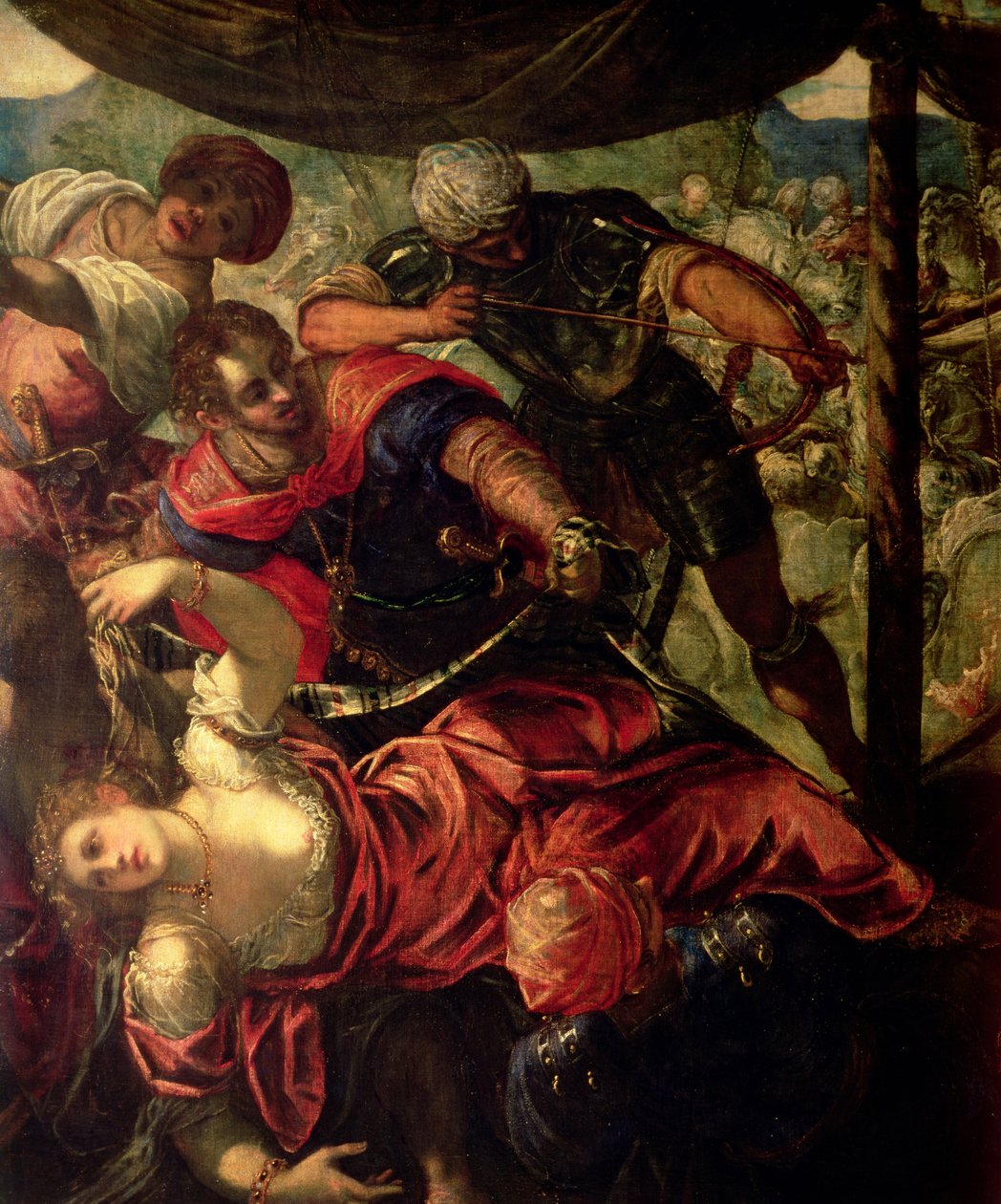 Schlacht zwischen Türken und Christen, ca. 1588-89 (Detail) von Jacopo Robusti Tintoretto