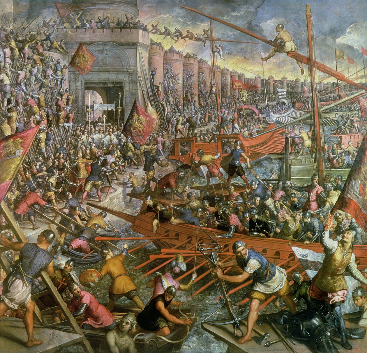 Die Eroberung von Konstantinopel 1204 von Jacopo Robusti Tintoretto