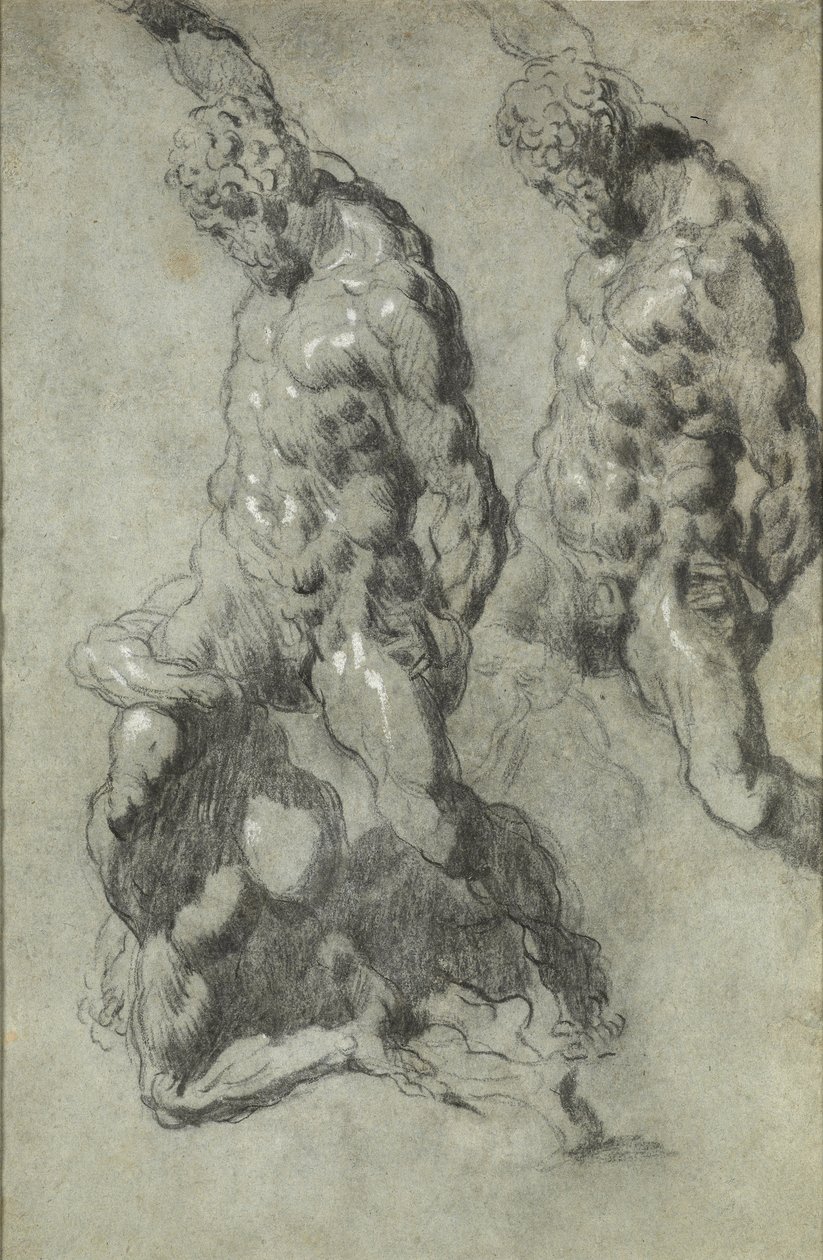 Zwei Studien von Samson, der die Philister erschlägt von Jacopo Robusti Tintoretto