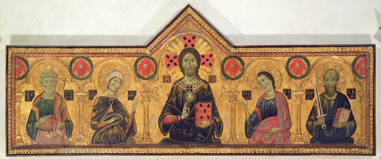 Der Erlöser, die Jungfrau und die Heiligen, 1271 von Jacopo di Meliore