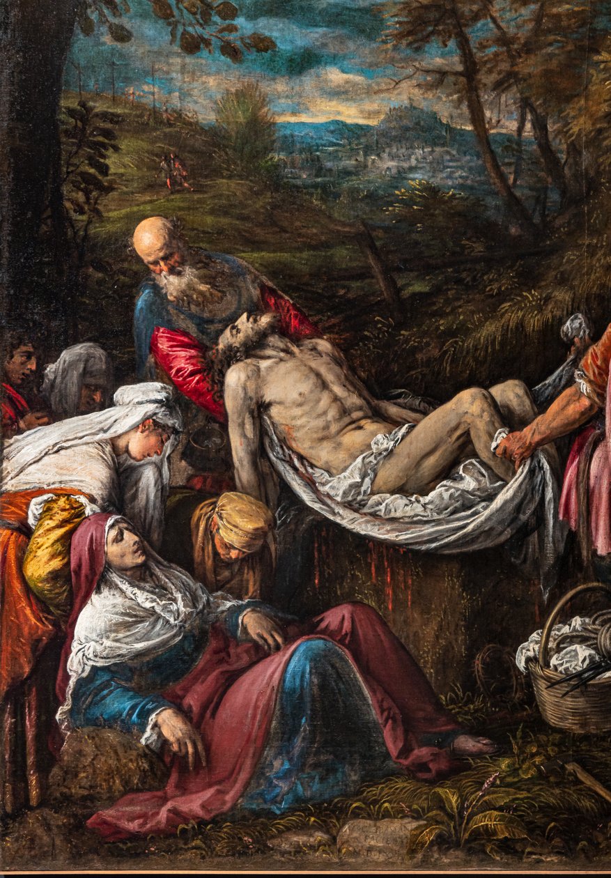 Begräbnis des Leichnams Christi (Detail) von Jacopo (1510 92) Bassano