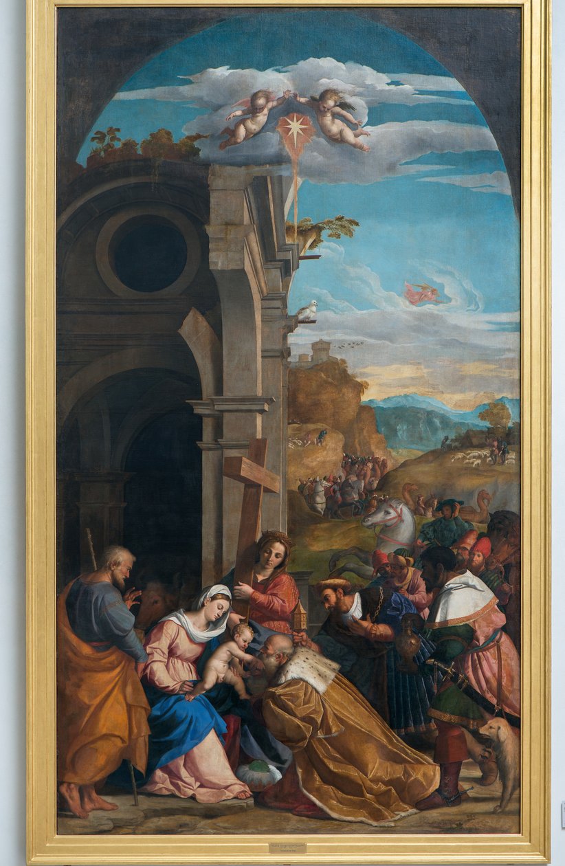 Anbetung der Könige in Anwesenheit der heiligen Helena von Jacopo (c.1480 1528) Palma