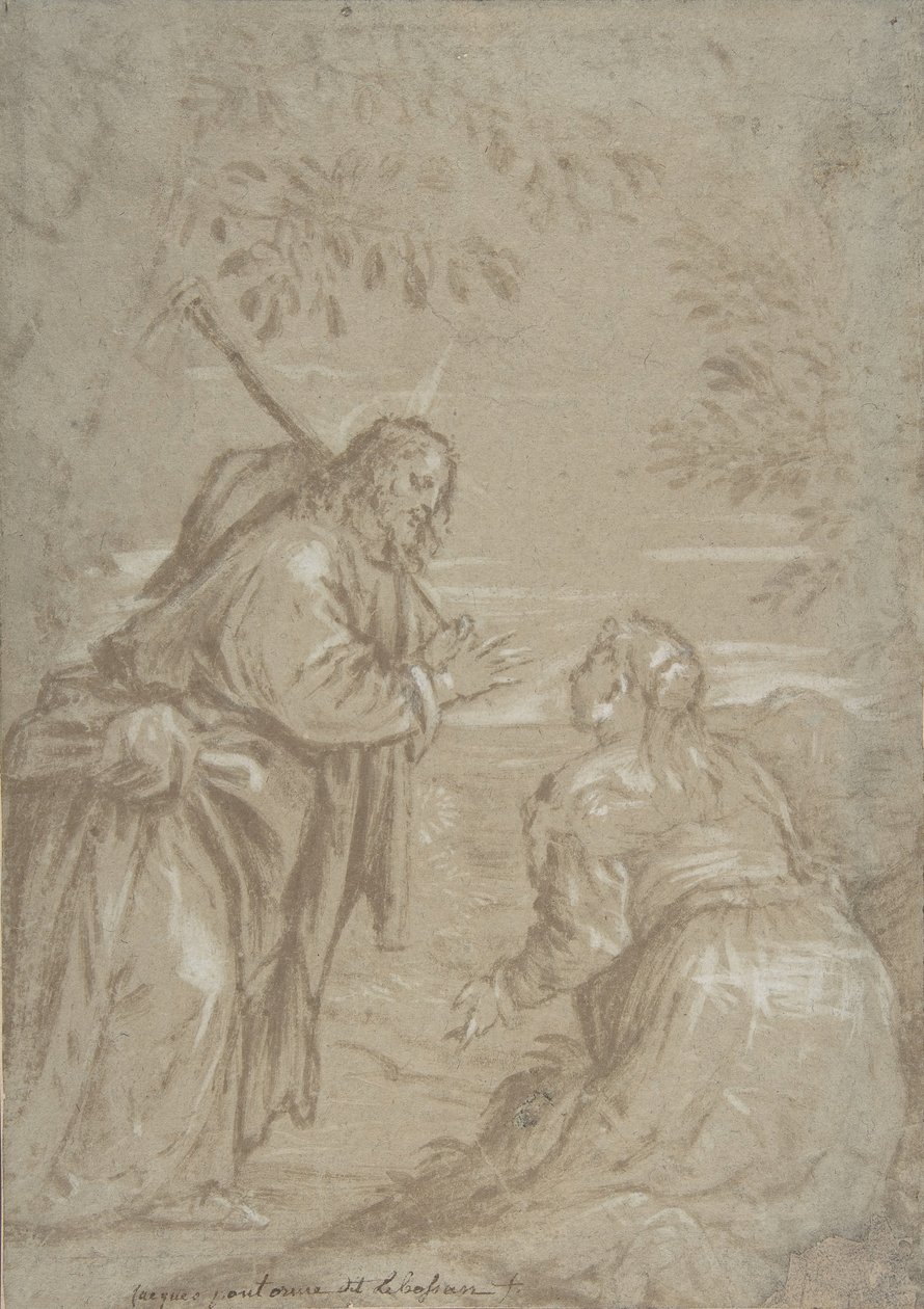 Christus erscheint der Heiligen Maria Magdalena Noli Me Tangere von Jacopo Bassano.