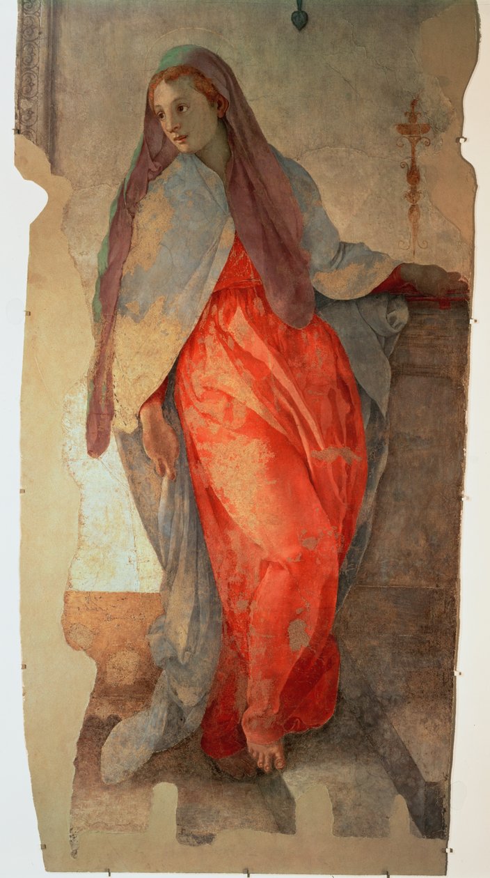 Die Verkündigung (Detail) von Jacopo Pontormo