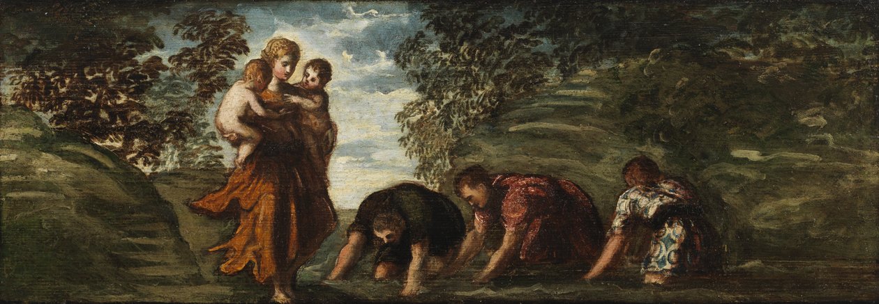 Latona verwandelt die lykischen Bauern in Frösche von Jacopo Robusti Tintoretto