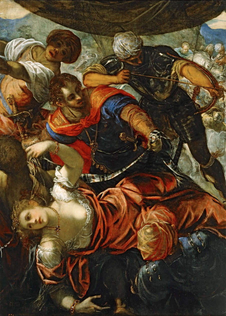 Szene aus einer Schlacht zwischen Türken und Christen von Jacopo Robusti Tintoretto