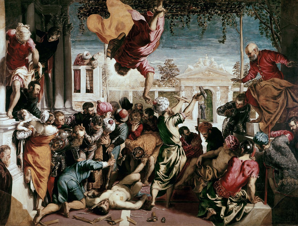 Das Wunder des heiligen Markus, der einen Sklaven befreit, 1548 von Jacopo Robusti Tintoretto