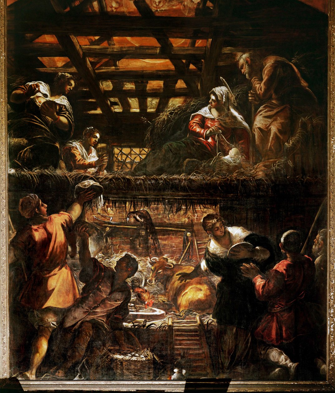 Die Geburt Christi und die Anbetung der Hirten von Jacopo Robusti Tintoretto
