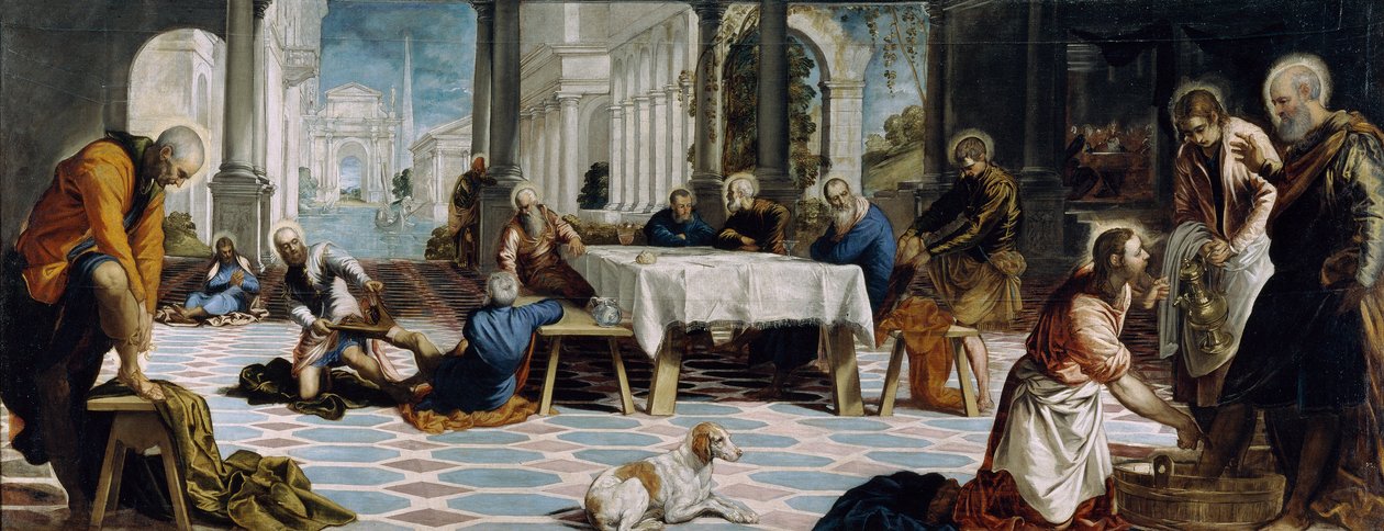 Die Fußwaschung, ca. 1547 von Jacopo Robusti Tintoretto