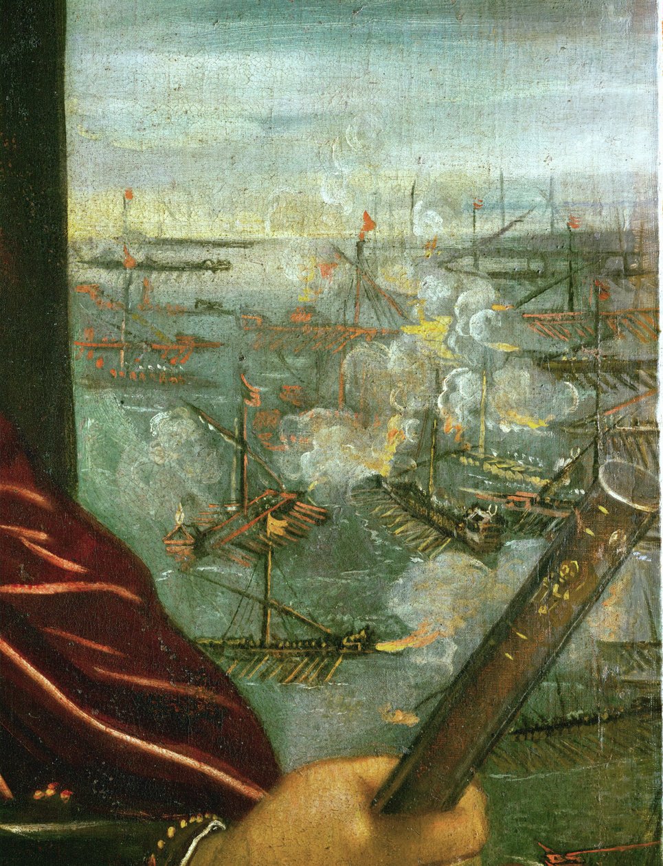Die Seeschlacht von Lepanto, um 1578 von Jacopo Robusti Tintoretto