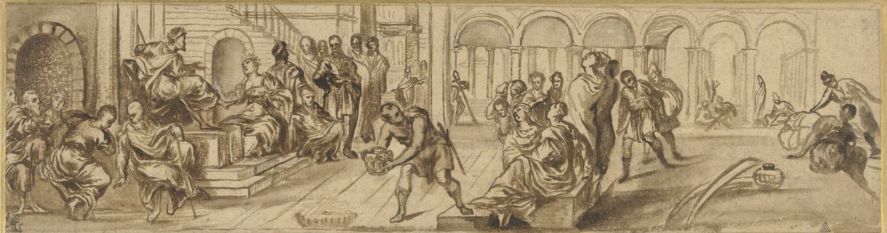 Salomo und die Königin von Saba, ca. 1600 von Jacopo Robusti after Tintoretto