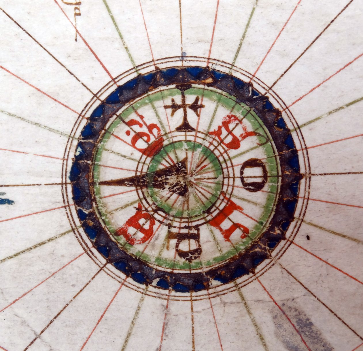 Kompasspunkt, Renaissance-Karte von Europa, nach Jacopo Russo, 1528 von Jacopo Russo