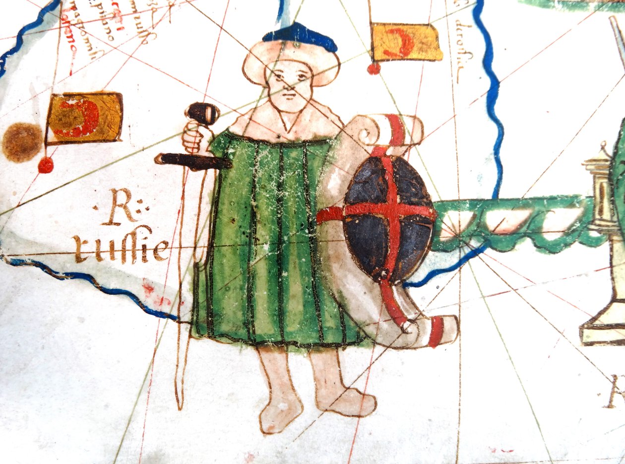 Detail der Türkei von einer Renaissance-Karte Europas, Jacopo Russo (nach), 1528 von Jacopo Russo