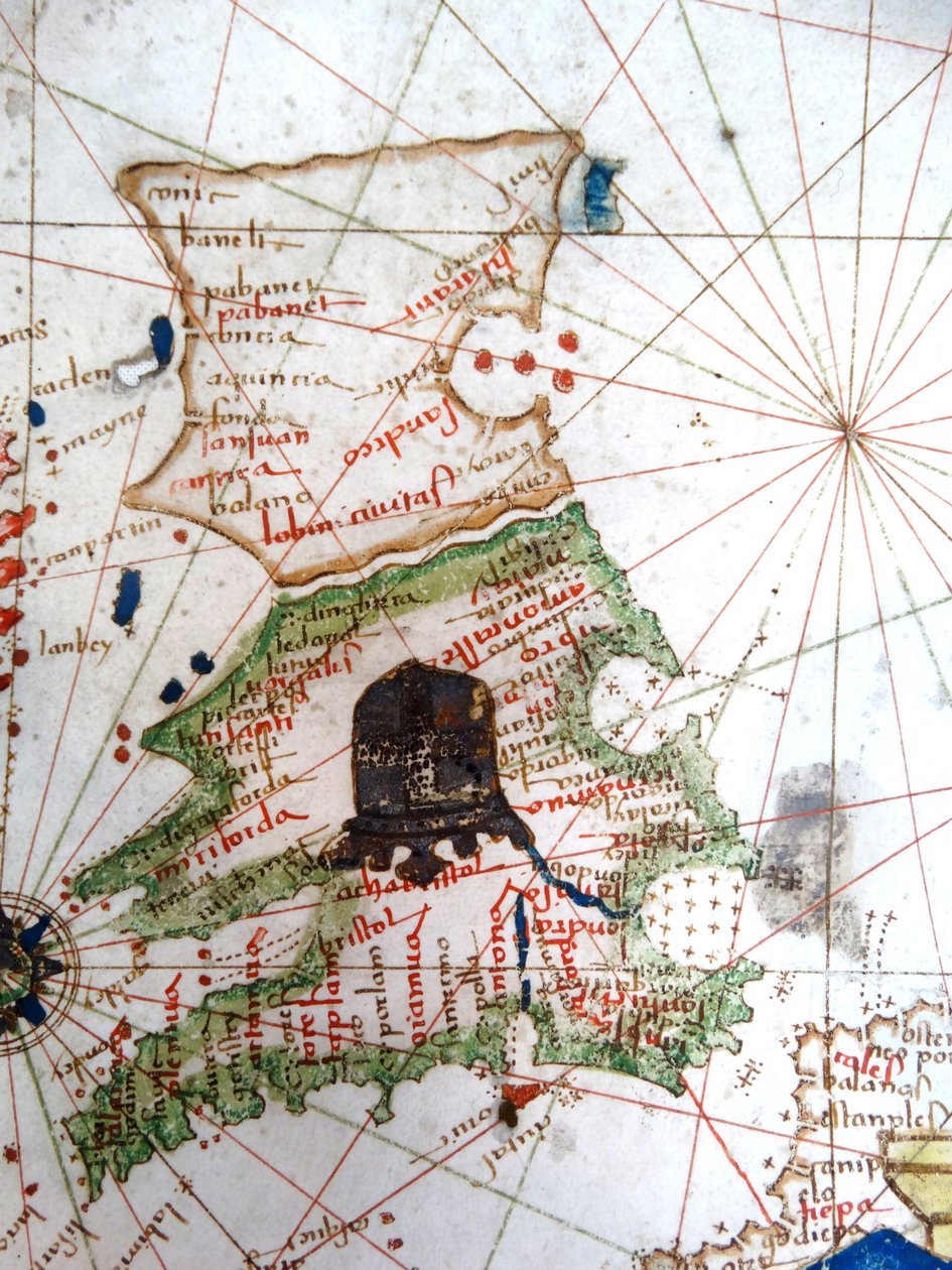 England, Wales und Schottland, von einer Renaissance-Karte von Europa, nach Jacopo Russo, 1528 von Jacopo Russo