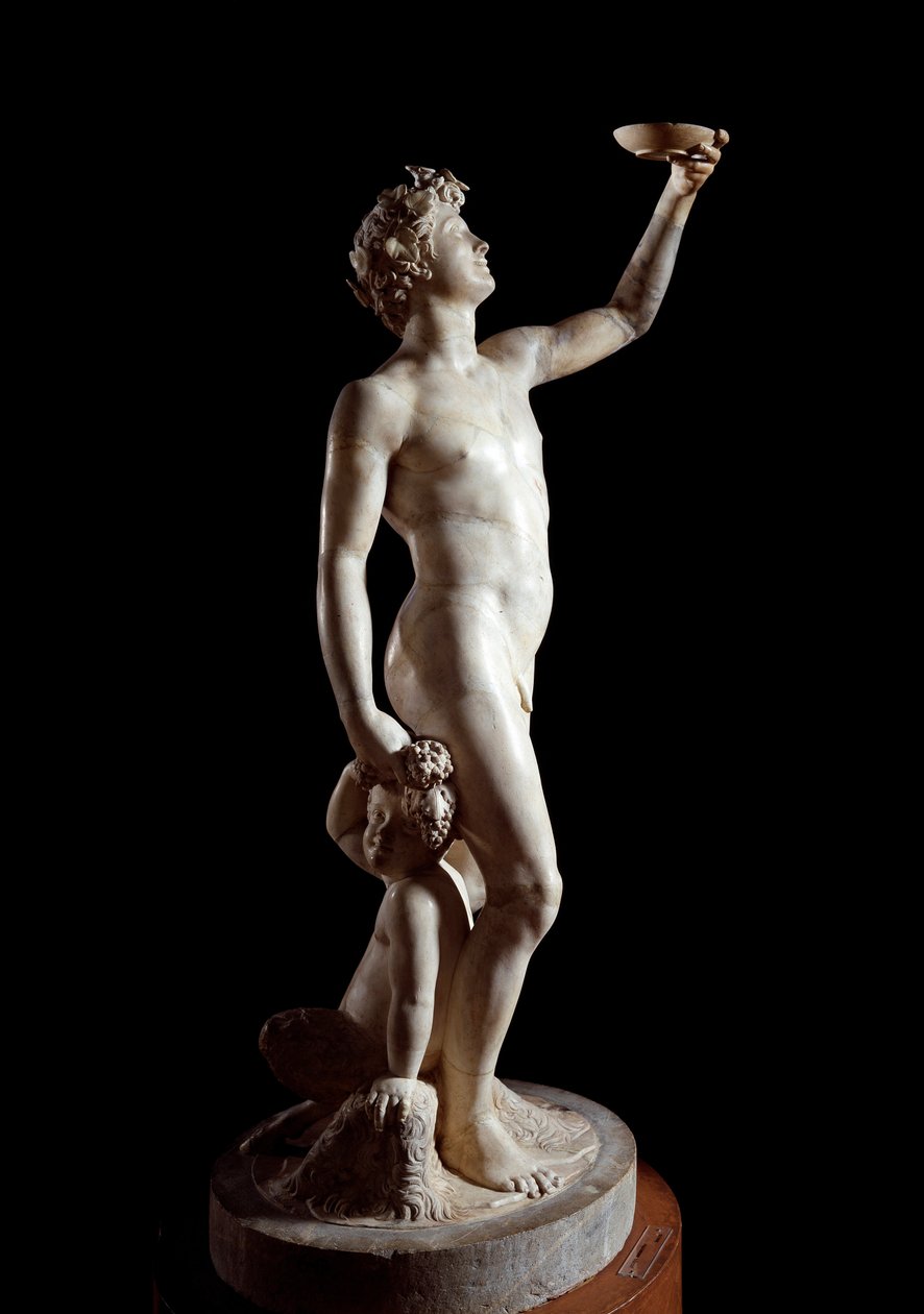 Bacchus (Bacco). Skulptur von Jacopo Sansovino (Jacopo Tatti) (1486-1570). Marmor. 1510. Höhe: 146 cm. Palazzo Bargello, Florenz von Jacopo Sansovino
