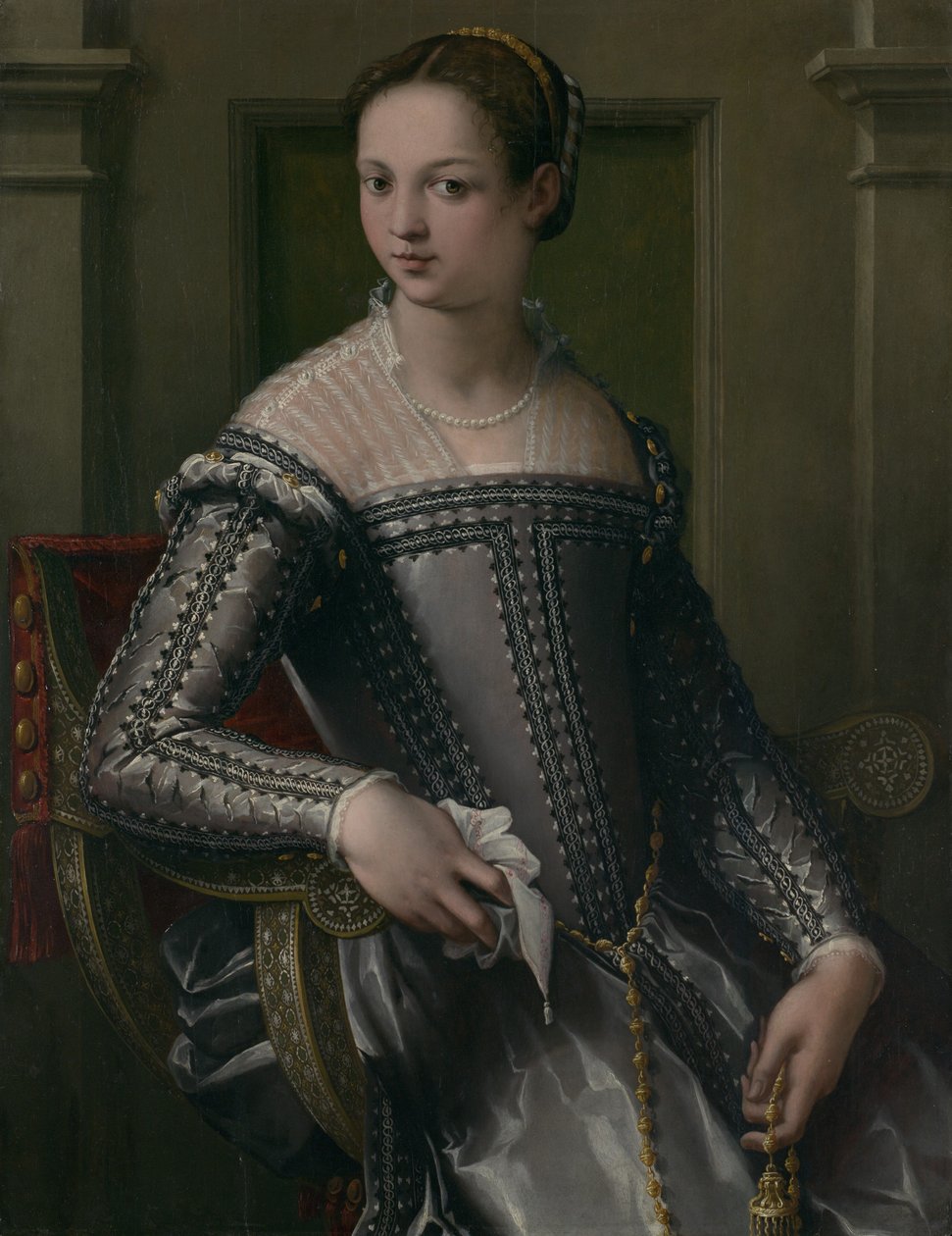 Porträt einer Frau, Mitte des 16. Jahrhunderts von Jacopo Zucchi
