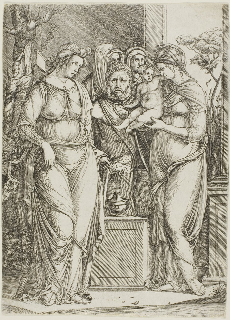 Opfer an Priapus, die große Platte von Jacopo de