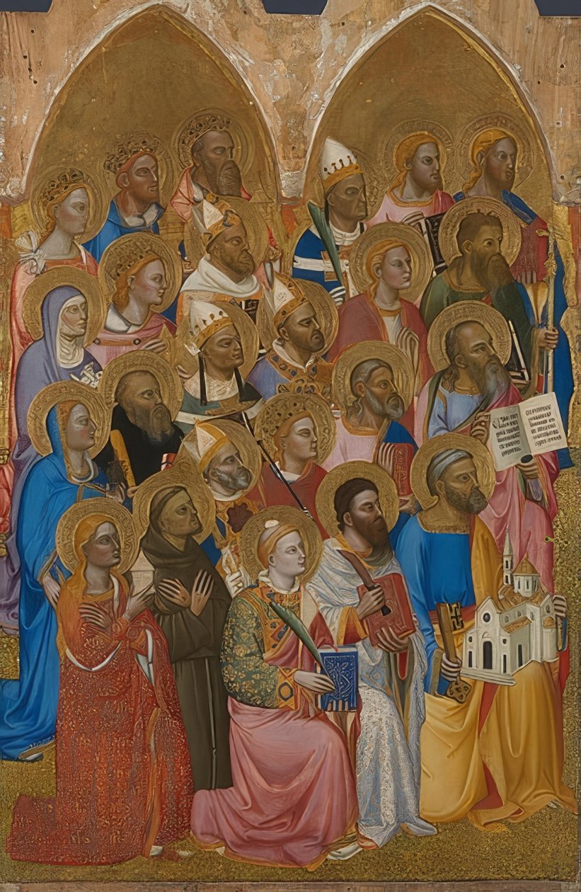 Anbetende Heilige von Jacopo di Cione