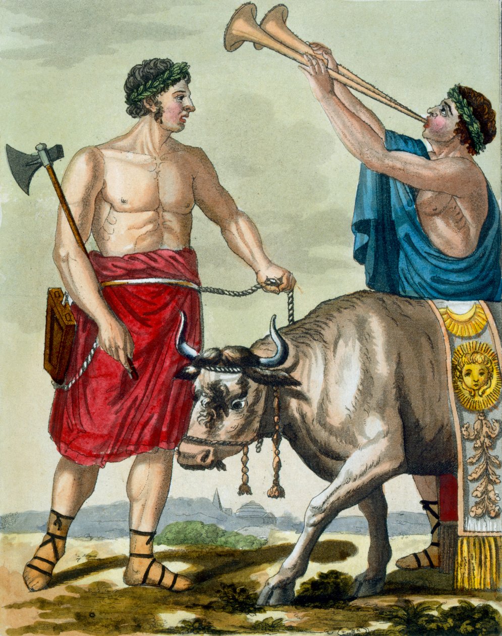 Opfer eines Stiers, Illustration aus 