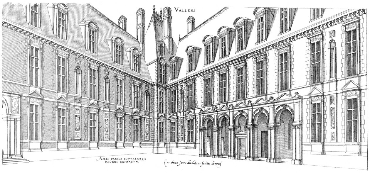 Gravur aus Le premier volume des plus excellents Bastiments de France von Jacques I Androuet du Cerceau