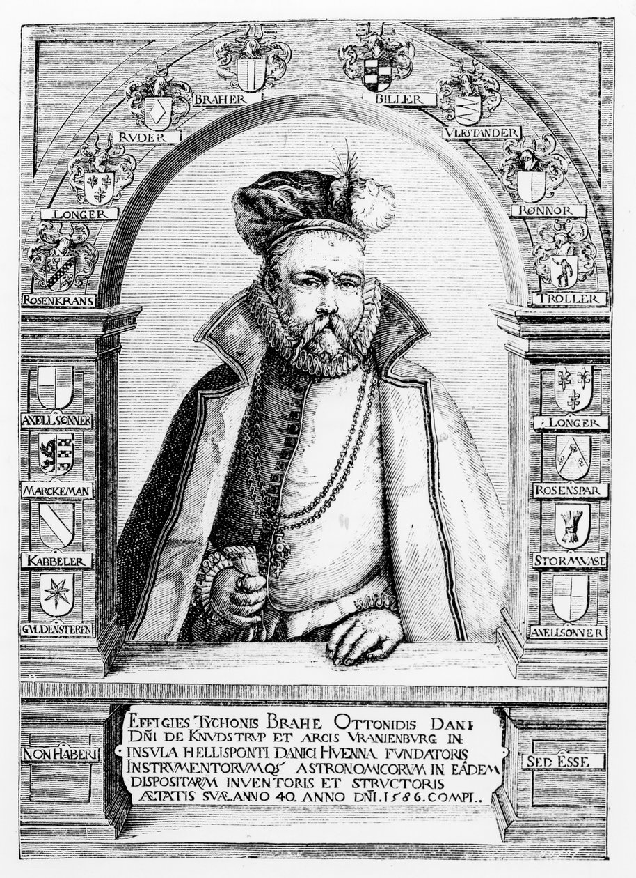 Porträt von Tycho Brahe (1546-1601) Illustration aus 