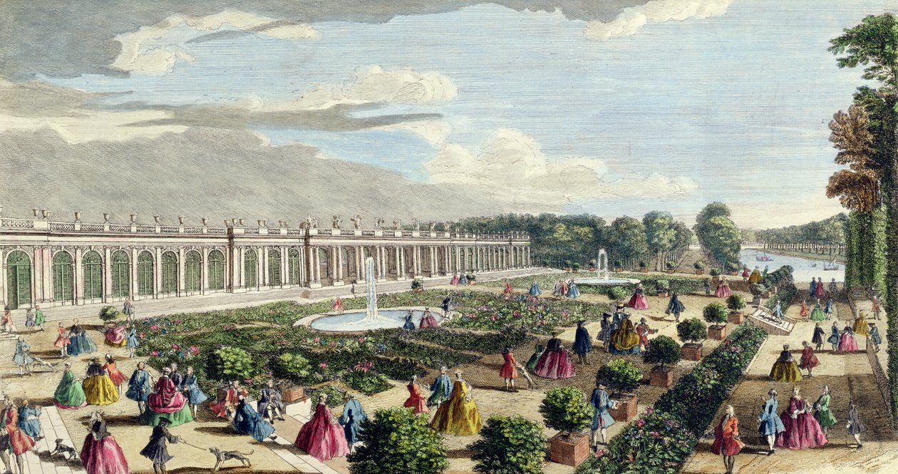 Blick auf das Schloss Trianon, zum Parterre von Jacques Rigaud