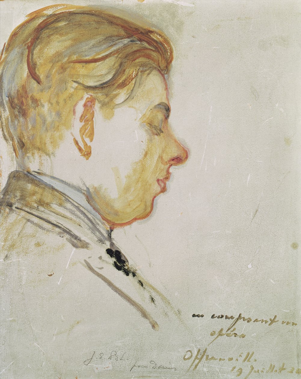 Studie für ein Porträt von Francis Poulenc (1899-1963) 19. Juli 1920 von Jacques Emile Blanche