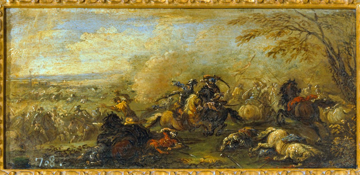 Eine Schlacht zwischen Christen und Muslimen von Jacques (1621 76) Courtois