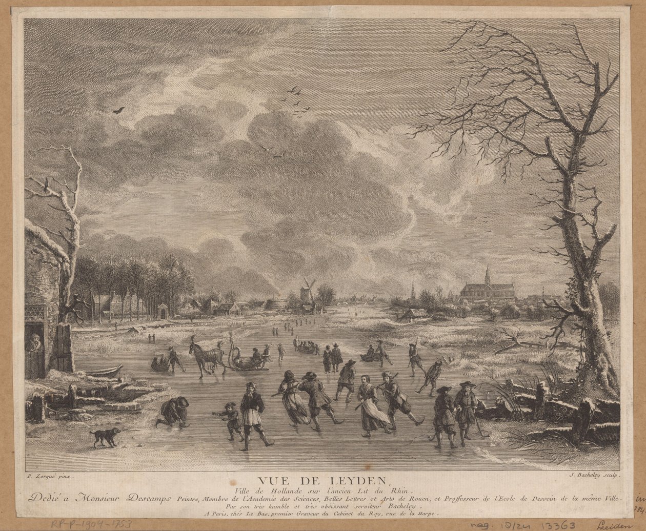 Winteransicht von Leiden von Jacques Bacheley