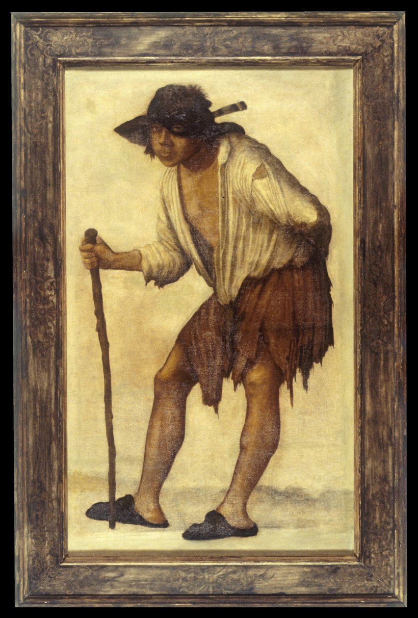 Bettler schaut durch seinen Hut von Jacques Bellange