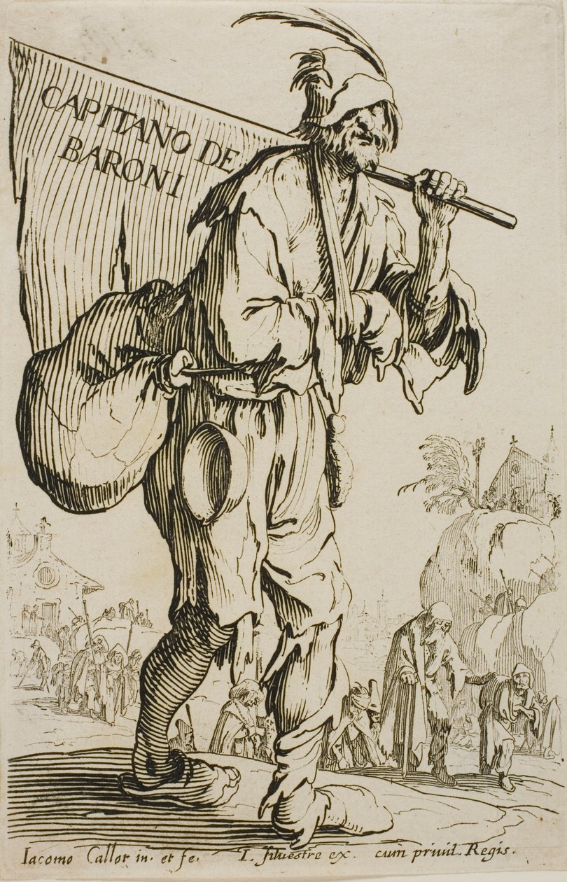 Hauptmann der Barone, Frontispiz zu Die Bettler von Jacques Callot