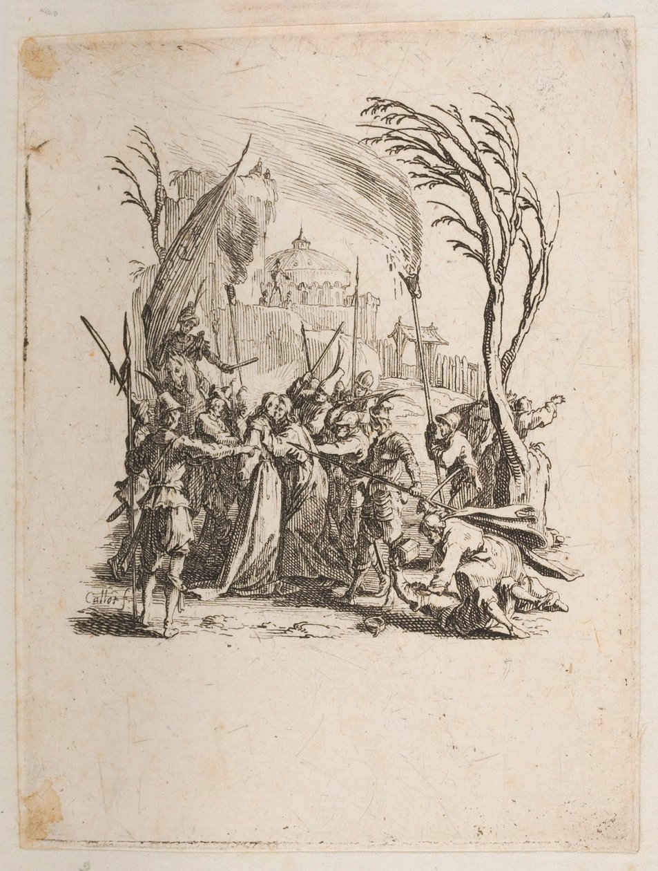 Christus wird den Juden übergeben, Nr. 4 von 11 aus La Petite Passion von Jacques Callot