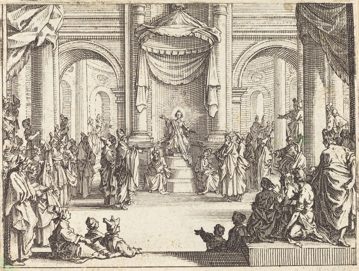Christus im Streit mit den Doktoren, 1635 von Jacques Callot
