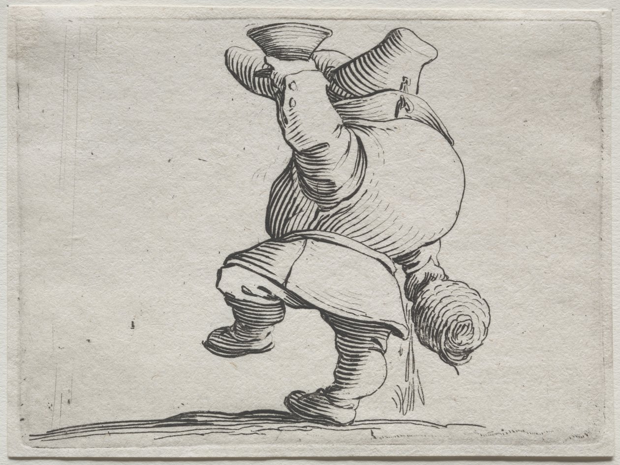 Verschiedene bucklige Figuren von Iacopo Callot (Trinker von hinten gesehen) von Jacques Callot