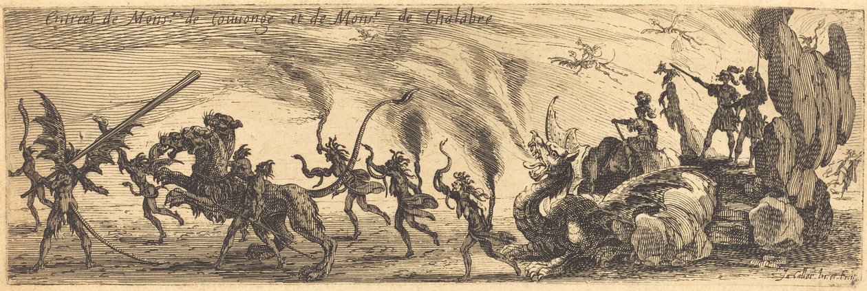 Einzug von M. de Couvonge und M. de Chalabre [Extra Platte], 1627 von Jacques Callot