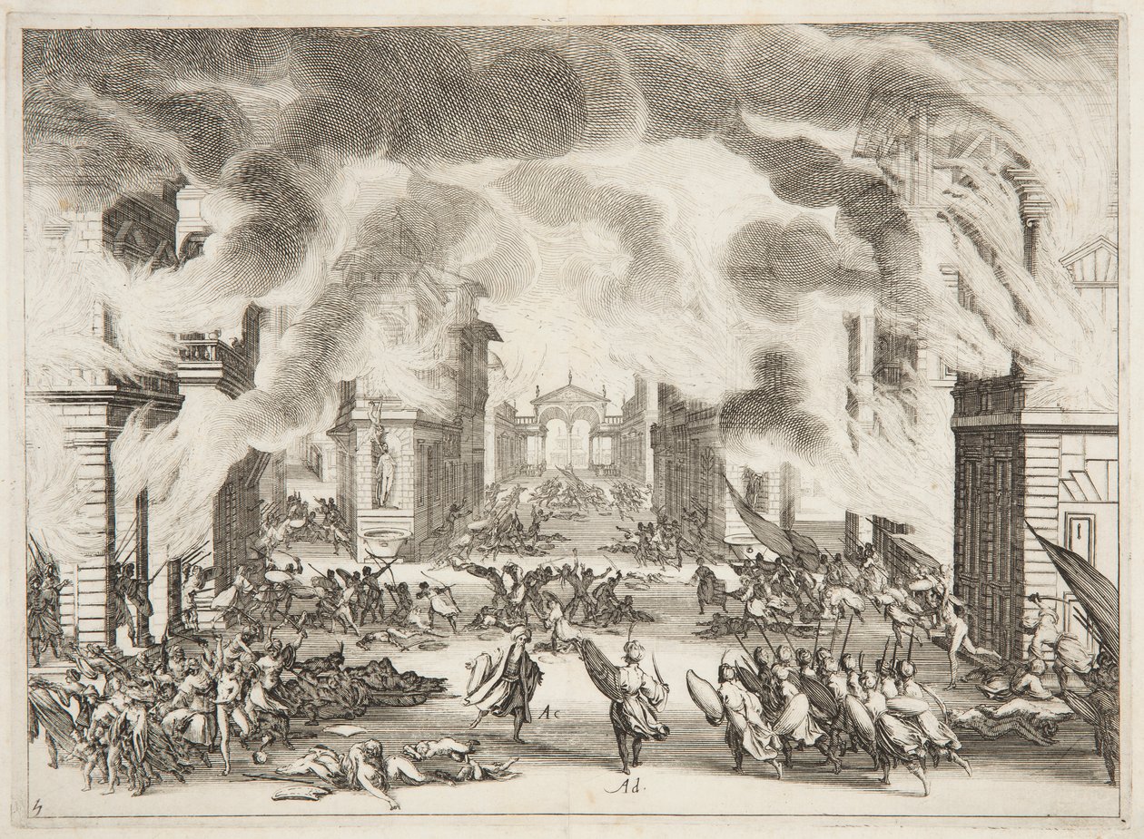 Vierter Akt von Soliman von Jacques Callot