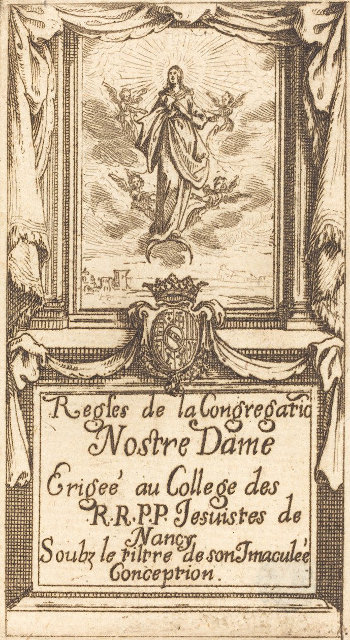 Frontispiz für Die Regeln des Ordens Unserer Lieben Frau von Jacques Callot