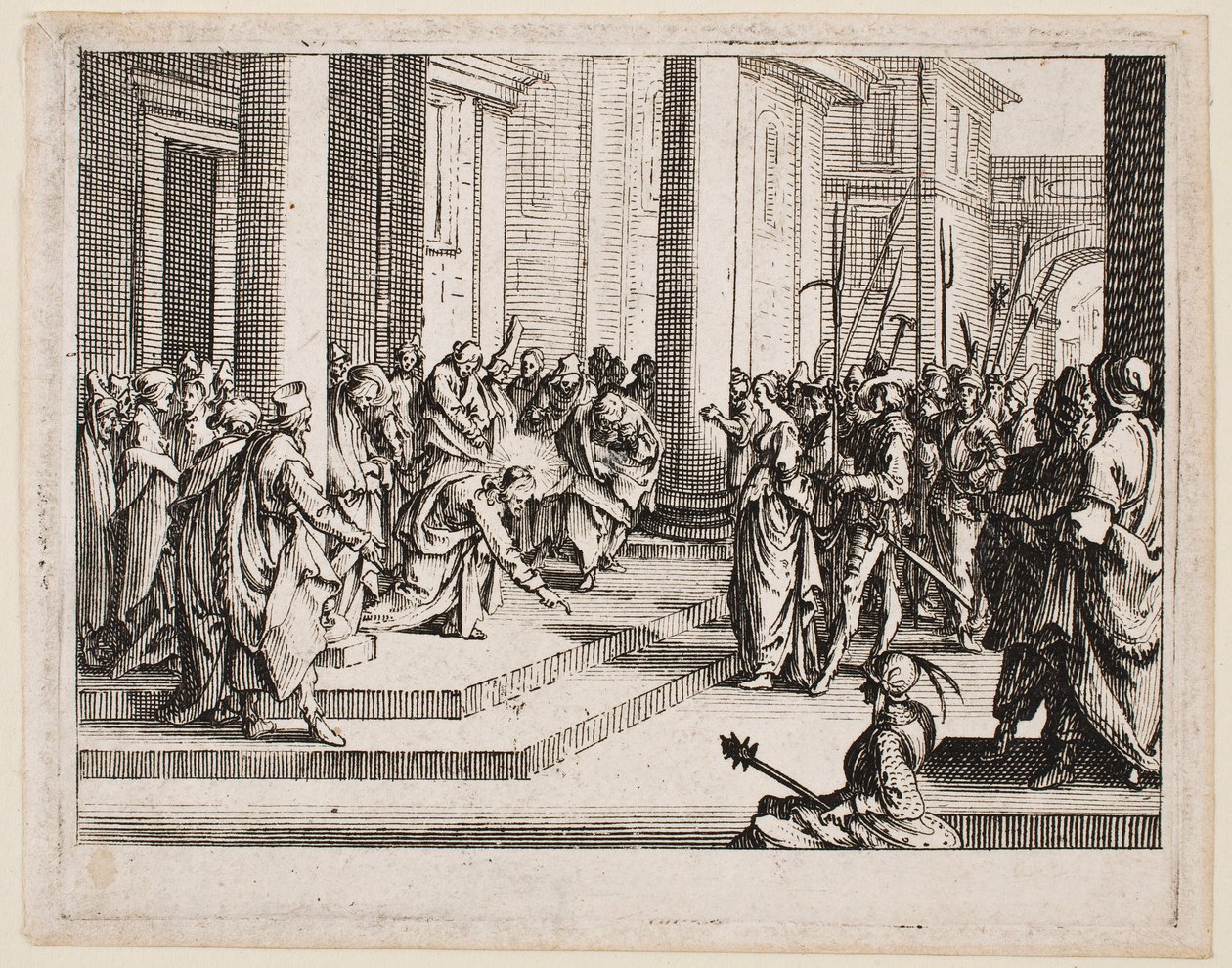Jesus und die Ehebrecherin, aus der Folge „Das Neue Testament“ von Jacques Callot