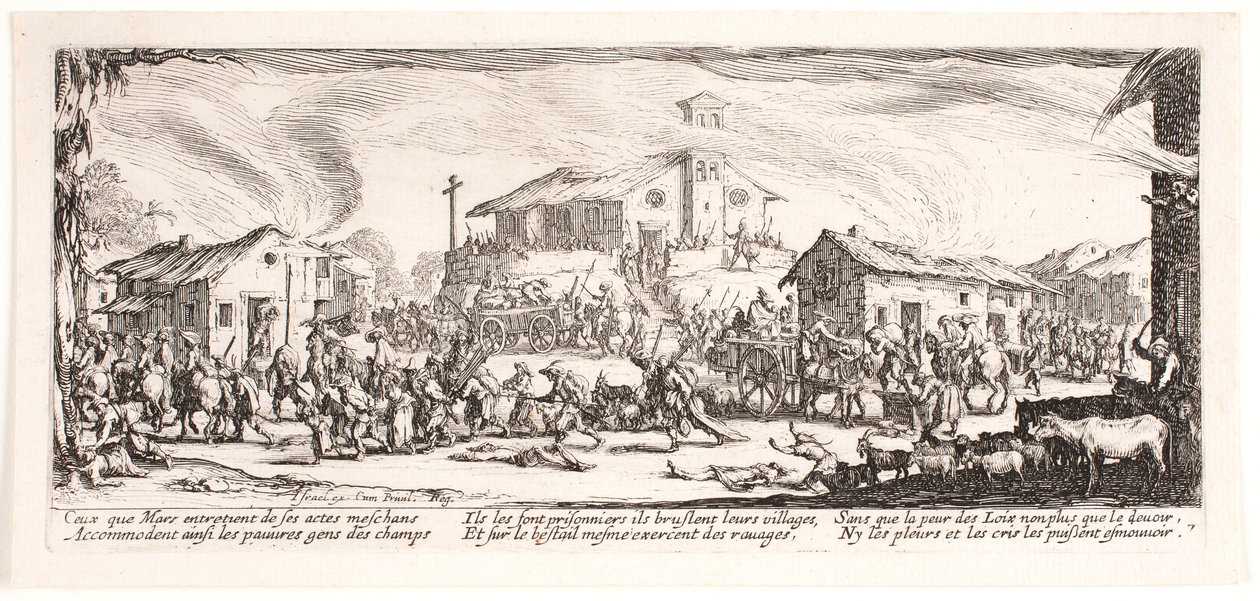 Die Elenden und die Unglücke des Krieges (Blatt 7) von Jacques Callot